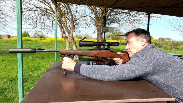 Звук выстрела и отдача  с ДТК Оса от БРТ и без ДТК -  карабин Лось 145 223REM