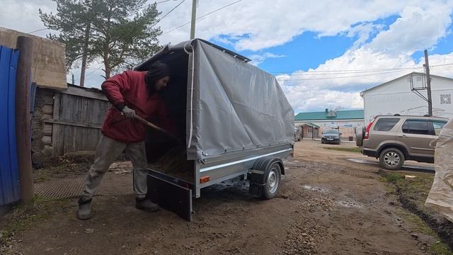 Первый раз за песком с прицепом