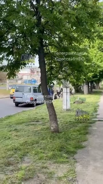 Одесские людоловы грузят в бус 