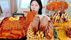 АСМР ЕДА КОРЕЯ | МУКБАНГ | ХОТ-ДОГ | ЖАРЕННЫЙ ЦЫПЛЕНОК