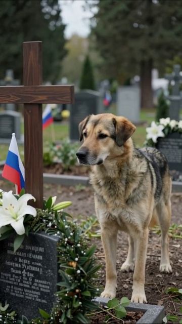 Печаль и утрата на кладбище: незабвенная память #собака #кладбище #потеря #печаль