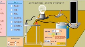 Тренажер«Ерітінділердің электр өткізгіштігі»