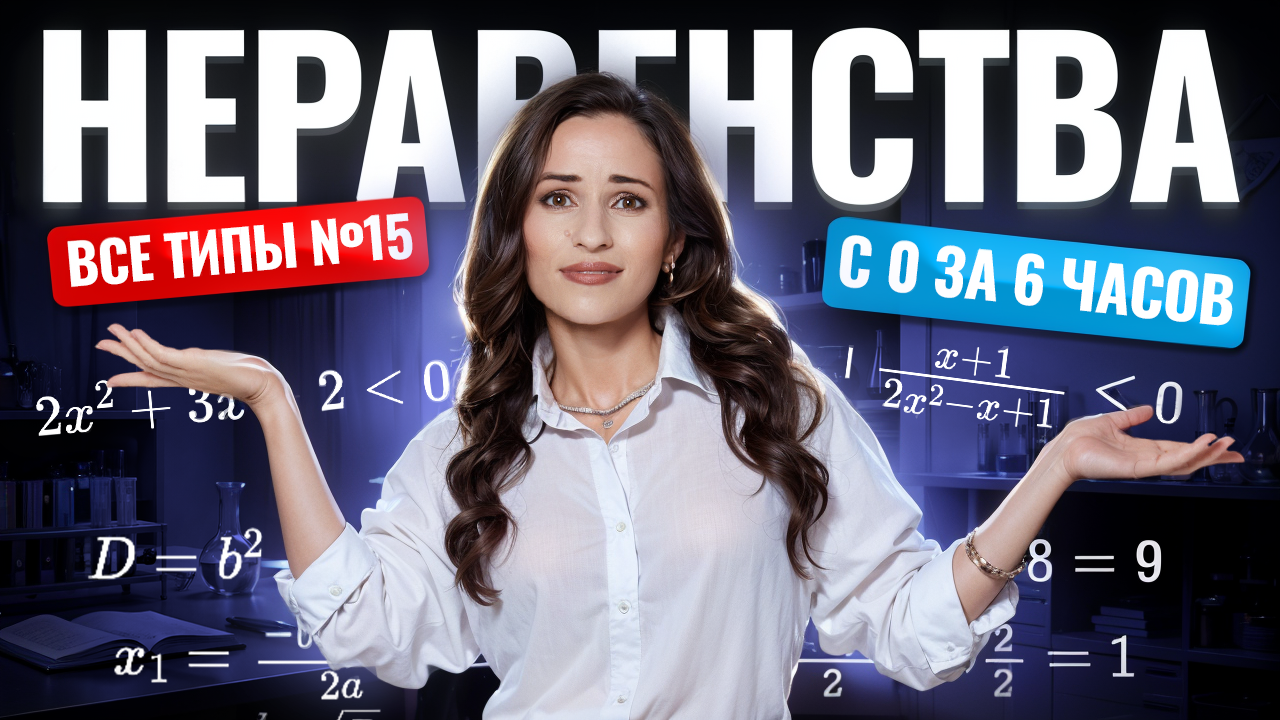 Все типы неравенств № 15 за 6 часов. ЕГЭ по профильной математике