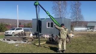 Монтаж винтовых свай.