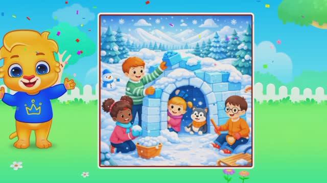 Детский развивающий мультфильм, пазлы, головоломка.