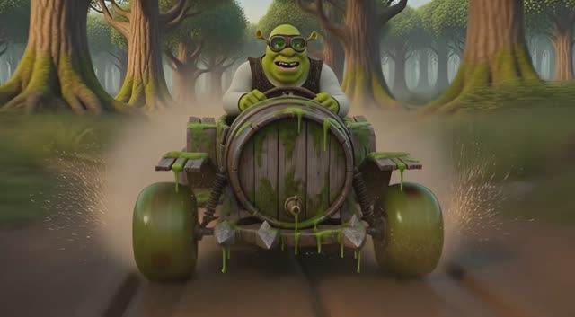 Мультики для детей, Шрэк Шрек на машинках для всех фанатов любимого мультика