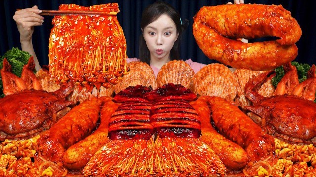 АСМР ЕДА КОРЕЯ | МУКБАНГ | ИКРА ГИГАНТСКОЙ РЫБЫ | ОСТРЫЕ КАЛЬМАРЫ | МОРЕПРОДУКТЫ