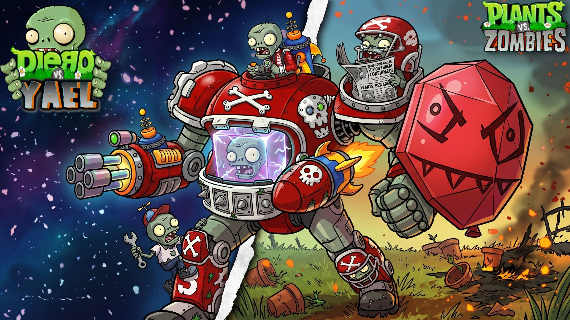 Зомби против растений Hybrid Grafted PVZ FUSION EXPANDED MOD Plants Vs Zombies-2