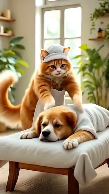 Кот массажист