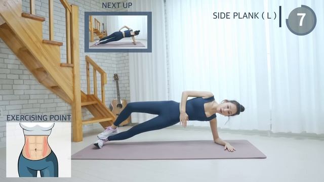Shirlyn Kim-HOW TO GET A SMALLER WAIST/K POP BODY SHAPE/ 6 Min AB Seated Workout At Home / No Equipm