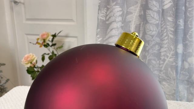 Пластиковый шар матовый, бордовый, 250 мм, 1131354