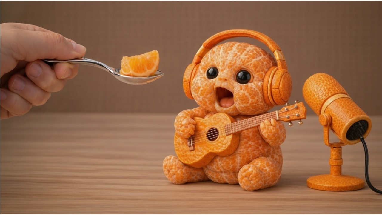 Малыши фрукты мило кушают! Невероятно приятная ИИ-анимация как в мультики!