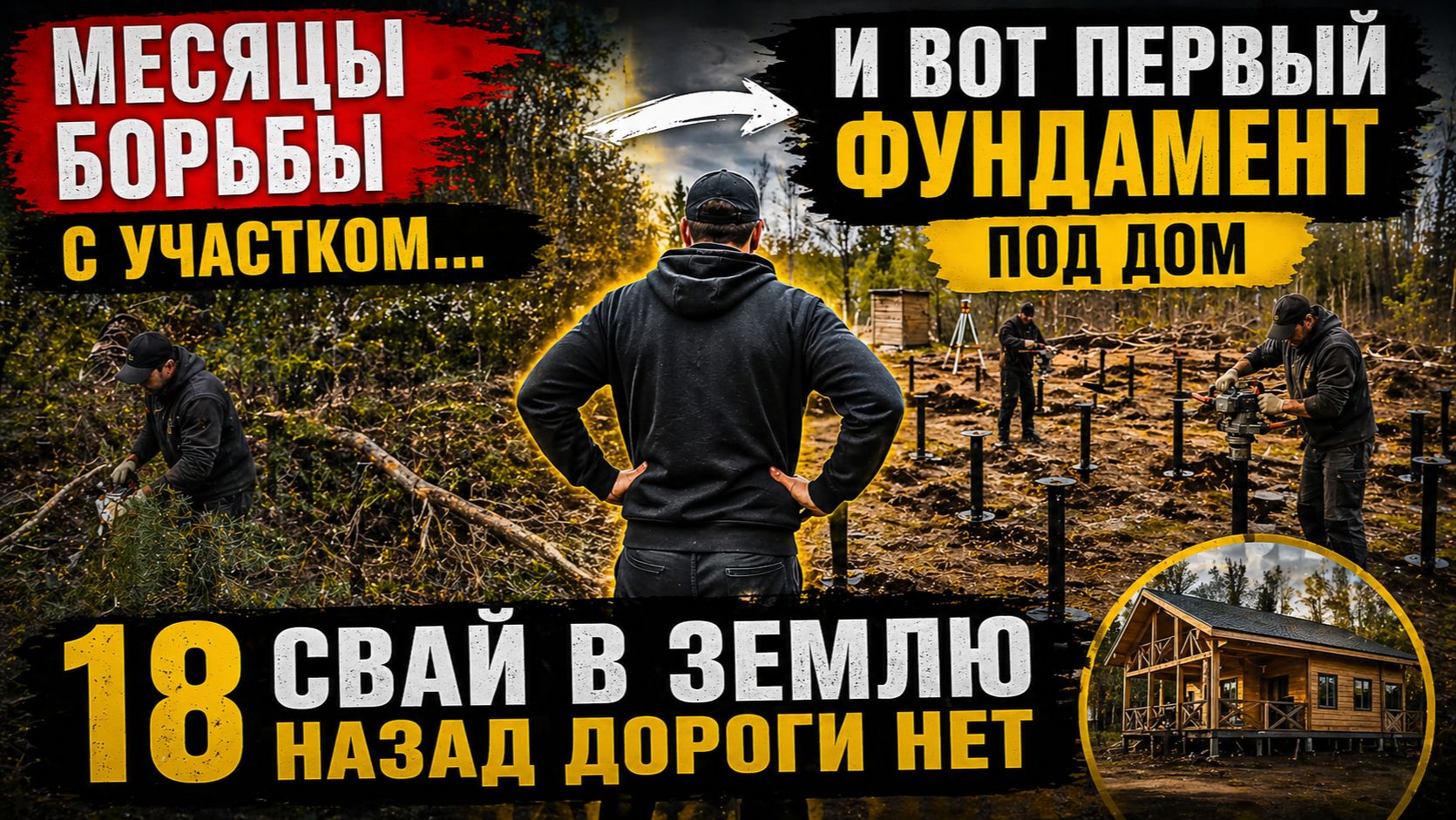🔥 НОВЫЙ ЭТАП: СТРОИТЕЛЬСТВО ДАЧНОГО ДОМА С НУЛЯ 🏡🔨