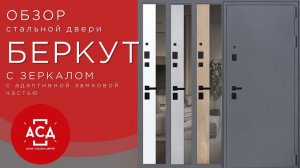 Стальная дверь Беркут с зеркалом (адаптивная замковая часть)