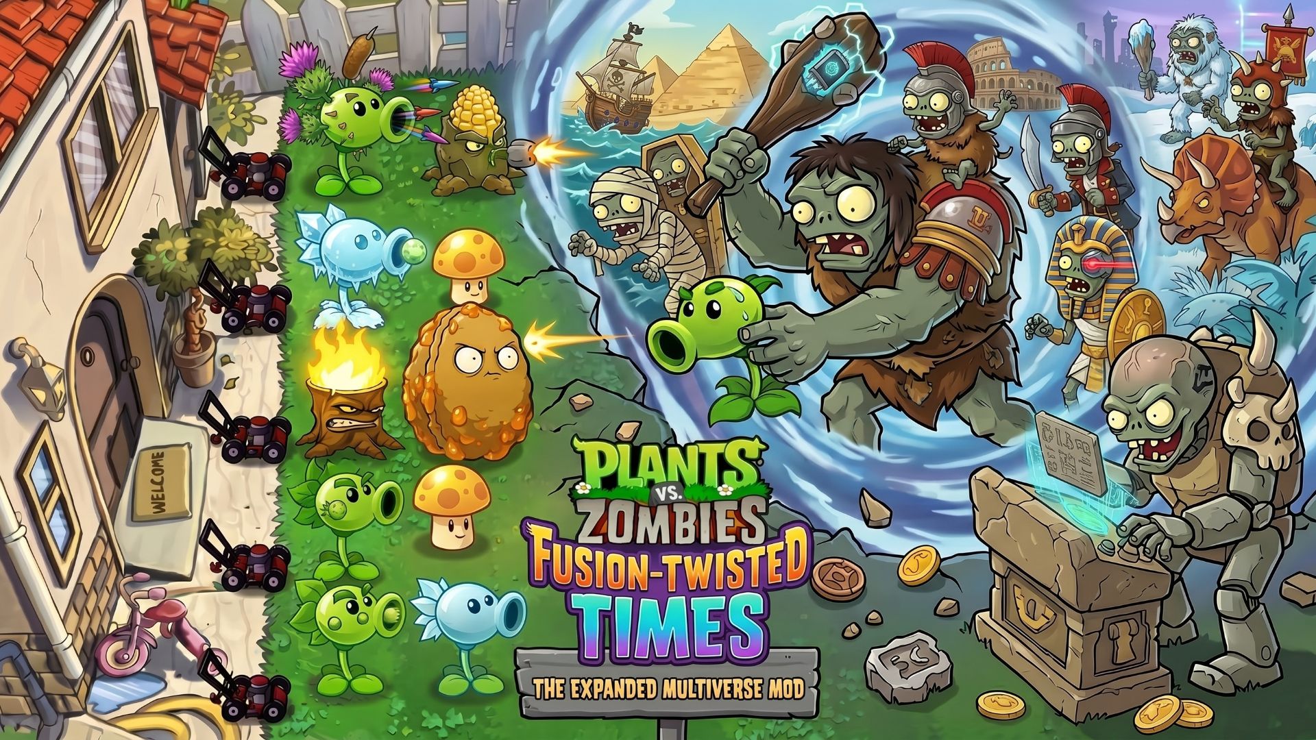 Зомби против растений Hybrid Grafted PVZ FUSION EXPANDED MOD Plants Vs Zombies