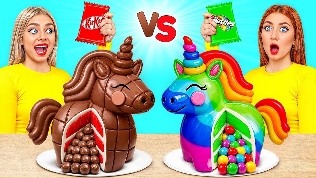 Черное Vs Розовое Украшение Торта Челлендж с Jelly DO Challenge