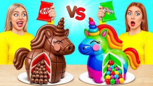 Черное vs Розовое Украшение Торта Челлендж с Jelly DO Challenge