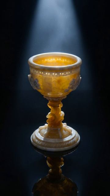 Эксклюзивная чаша из янтаря с драконом | Коллекционный арт-объект