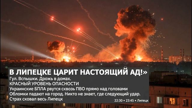 Липецк горит. Взрывы рвут небо. Паника пожирает жителей.