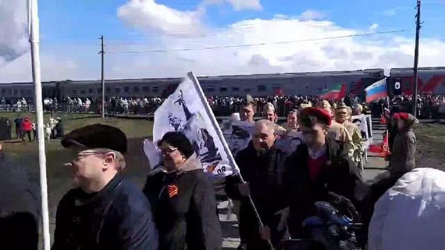 Кайбичане встретили “Поезд Победы”