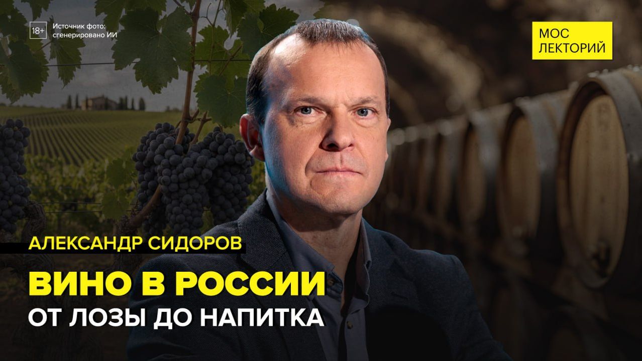 Как зародилось виноделие в России? | Александр Сидоров Лекция 2026 | Мослекторий