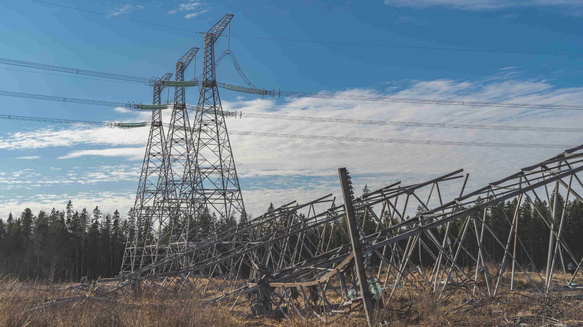 Демонтаж участка ВЛ 750 кВ на месте пересечения с ВЛ 10 кВ и 110 кВ и автодорогой