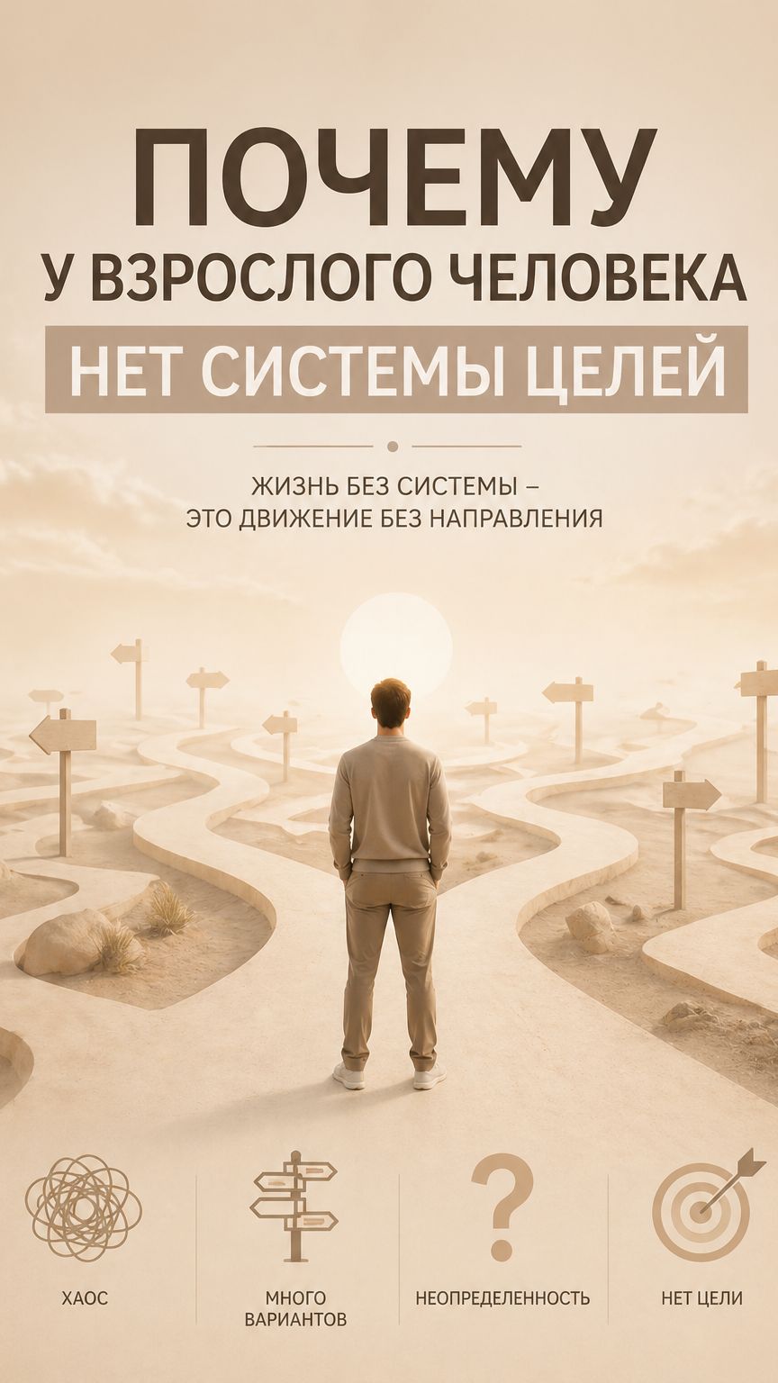 Почему у взрослого человека нет системы целей