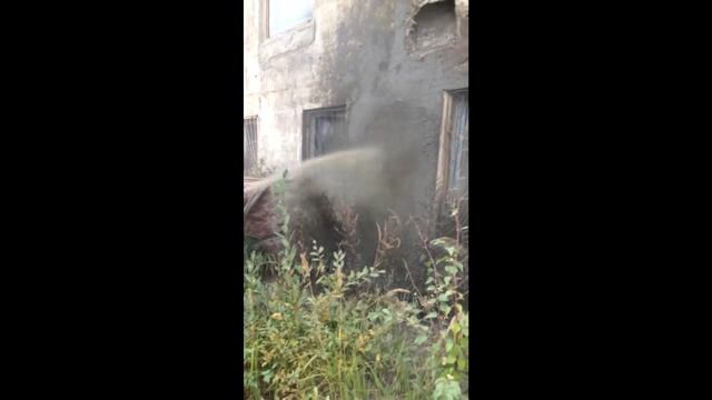 Нанесение смеси ВАЙТМИКС методом торкретирования