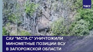 САУ «Мста-С» уничтожили минометные позиции ВСУ в Запорожской области