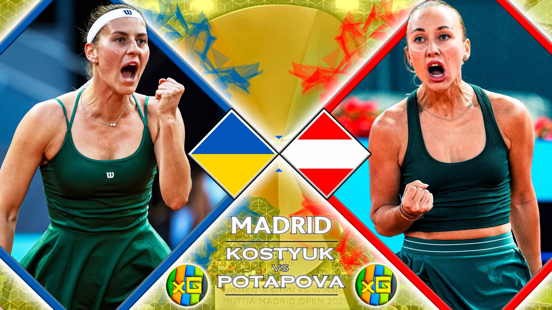 Костюк - Потапова | WTA МАДРИД | 30.04.2026 | Прямая трансляция | XG