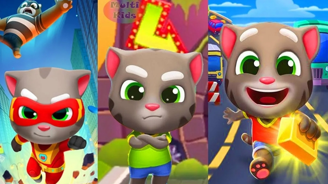 Говорящий Том бег за золотом, гонка на время, герои. Сборник. новая серия.Бегите, прыгайте и мчитесь