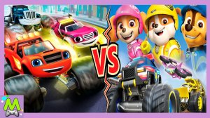 Щенячий Патруль против Вспыша и Чудо-Машинок.Гонки на Больших Колесах.Кто Круче и Быстрее