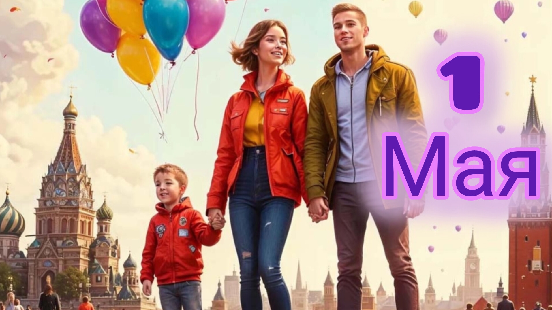 С праздником Весны и Труда. Шикарная музыкальная открытка.