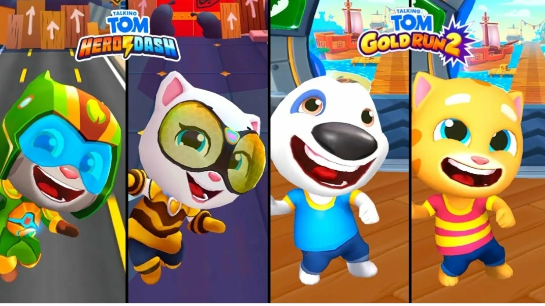 Говорящий Том бег за золотом, гонка на время, герои. Сборник. новая серия.Бегите, прыгайте и мчитесь