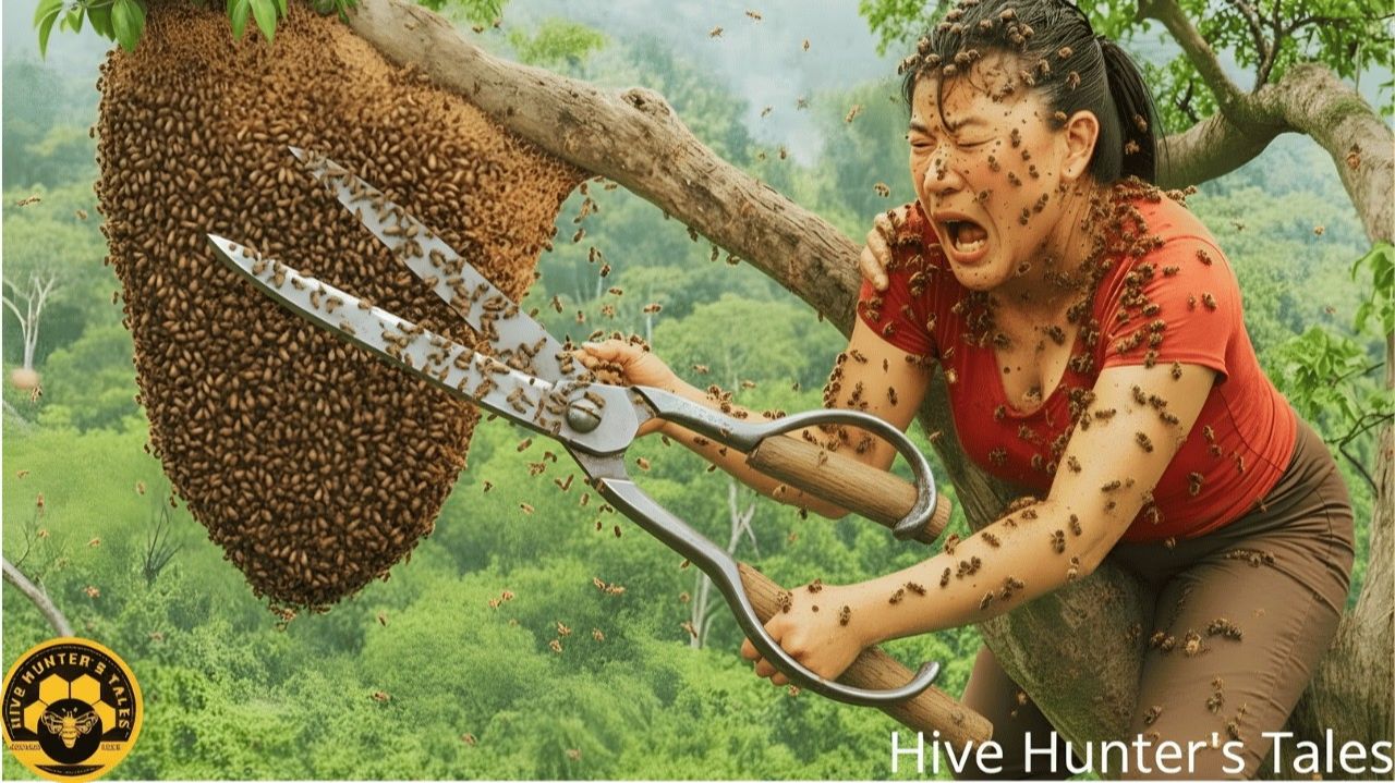 Перед лицом гигантского улья. Рискованное открытие дикого меда высоко над лесом.