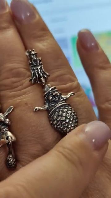 💎СЕРЕБРЯНЫЕ СЕРЬГИ ЛЕСНАЯ ТУСОВКА💎