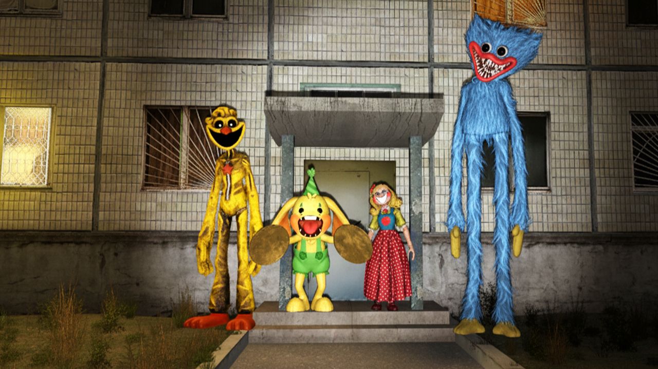 Хагги Вагги HUGGY WUGGY и другие Монстры Поппи Плейтайм POPPY PLAYTIME в Гаррис Мод Garrys Mod Gmod