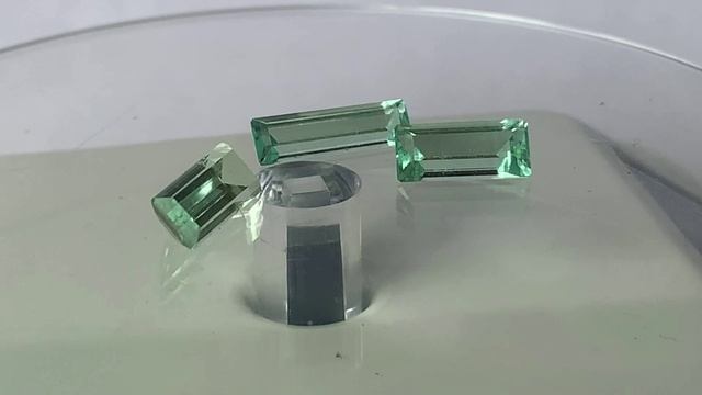 Три октагона аквамарина