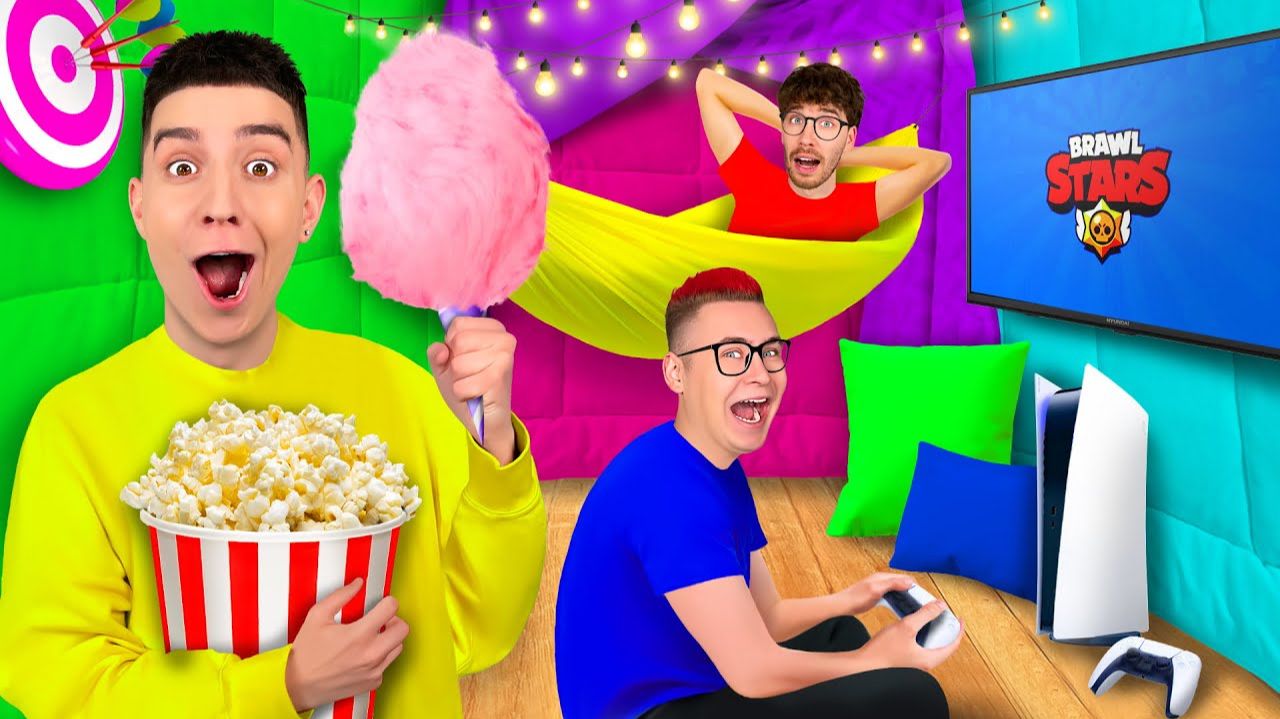 24 Часа в ДОМИКЕ из ПОКРЫВАЛ