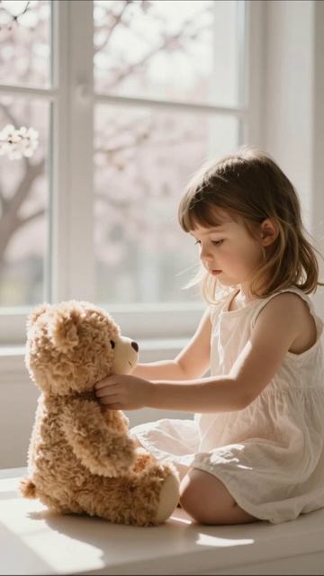 Детские мечты: игра с любимой игрушкой дети игрушки