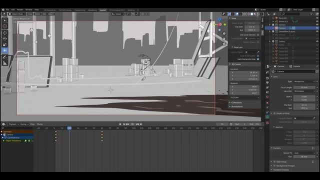 Blender Grease Pencil - 2D 3D Hybrid Storyboard Animatic -Tutorial - Spitfire Storyboards