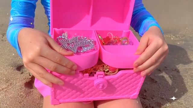 Nastya found a treasure on the beach