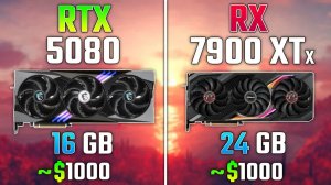 RTX 5080 vs RX 7900 XTX | 7 игр | Ryzen 7 7800X3D | 2160p