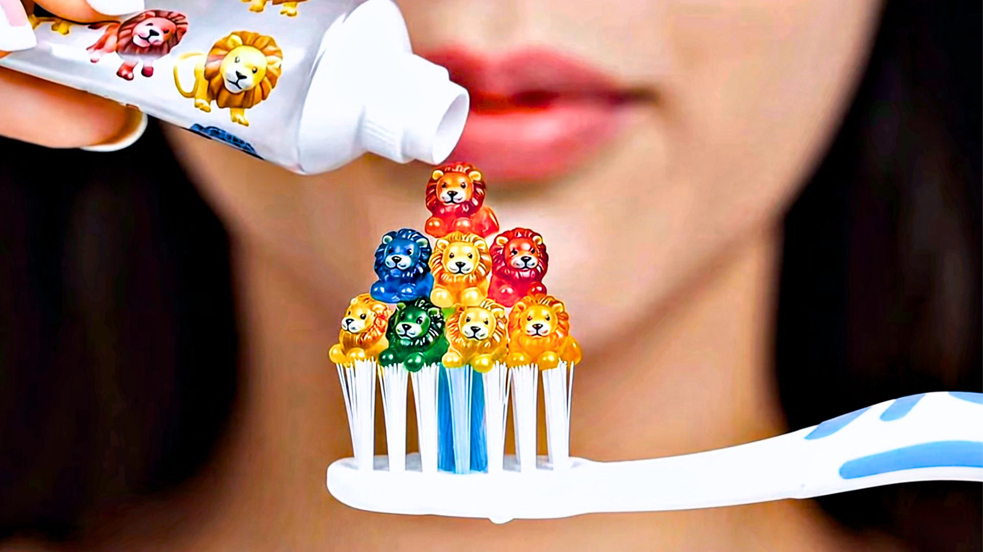 Какую интересную зубную пасту выберете себе ? 😊 Невероятно приятная ИИ-анимация как Мультики!