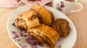 Сытный рулет с халвой