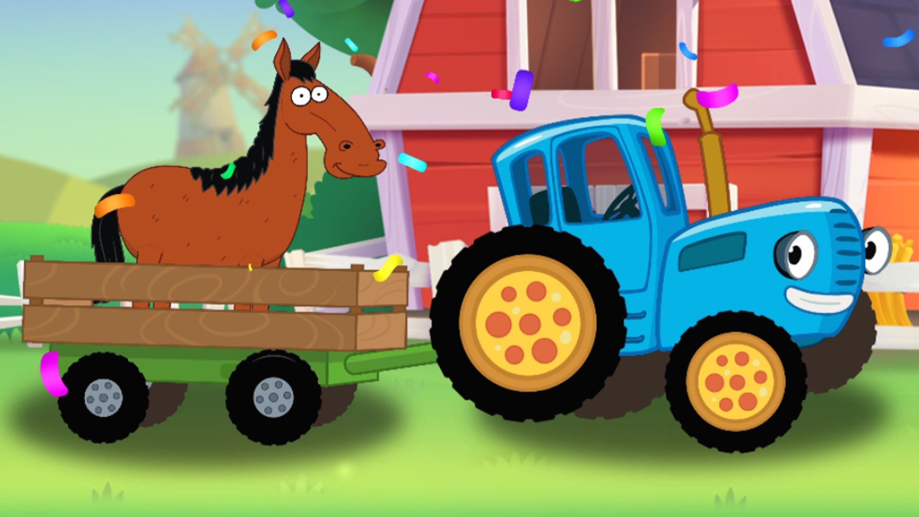 Мультики Для Детей Кормим Животных Катаясь По Полям