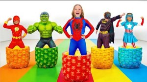 Настя и её друзья супергерои всех спасают