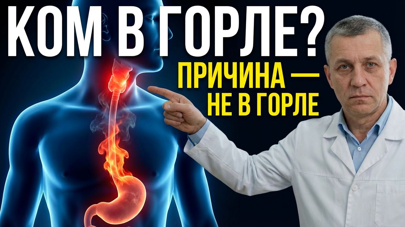 Ком в горле МЕСЯЦАМИ и слизь без простуды — проверьте желудок