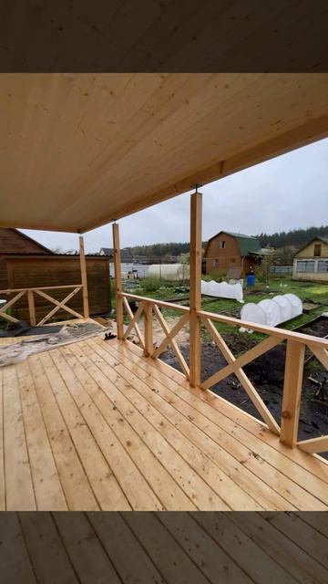 Баня с верандой размером 6 х 5 м.