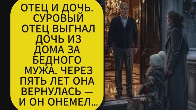 СУРОВЫЙ ОТЕЦ ВЫГНАЛ ДОЧЬ ИЗ ДОМА ЗА БЕДНОГО МУЖА. ЧЕРЕЗ ПЯТЬ ЛЕТ ОНА ВЕРНУЛАСЬ — И ОН ОНЕМЕЛ…